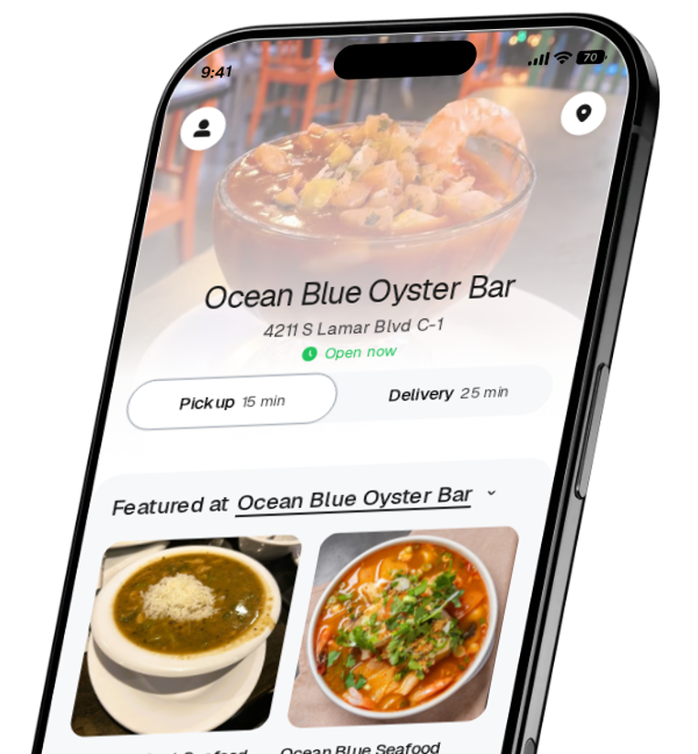 Ocean Blue Oyster Bar app preview