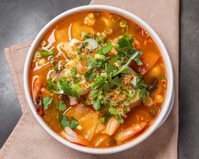 Ocean Blue Seafood Noodle Soup.