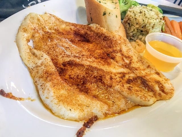 Broiled Filet Flounder.